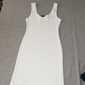 Urban Planet White Ribbed Midi Dress